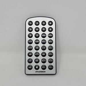 Sylvania SDVD8791 Portable DVD Remote Control Silver OEM Genuine Tested Works!